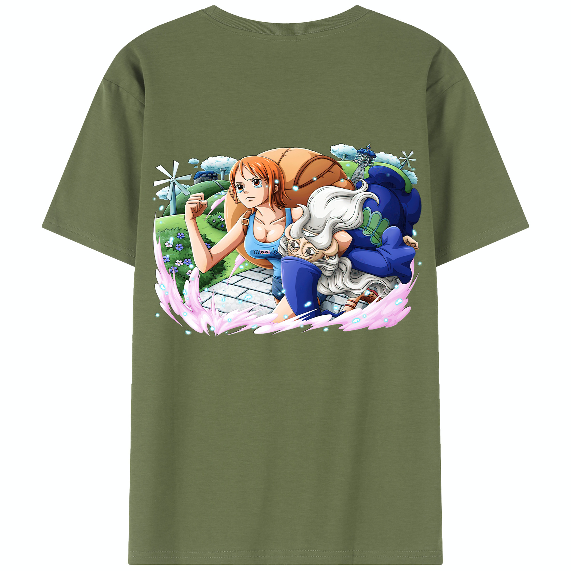 ワンピース ナミ ONE PIECE Nami 綿100％半袖Tシャツ（背面プリント）